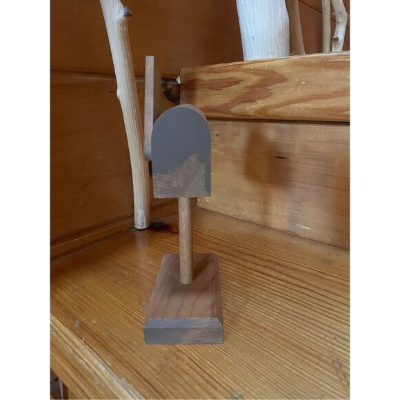 Stamp Roll Dispenser Hand Painted Mailbox Vintage Cardinal USA Wooden - Picture 5 of 5